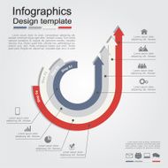 Infographic report template with lines and icons Vector N37