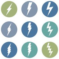Vector Set of Thunder Lighting Icons N15