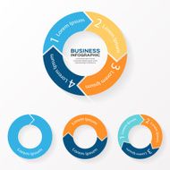 Vector circle arrows infographic 1 2 3 4 options