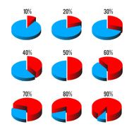 Set of circle diagrams for infographics N7