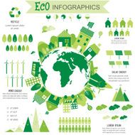 Set of creative eco infographic elements