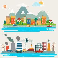 Big set of environmental infographic elements