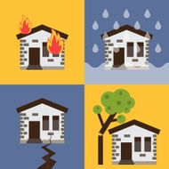 House insurance vector illustration