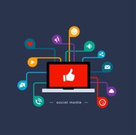 Social media flat design