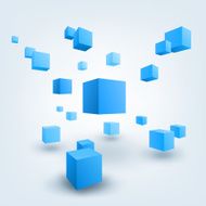 Abstract vector Illustration Composition of 3d cubes