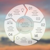 Circle line arrows infographic Template for cycle diagram graph presentation N12