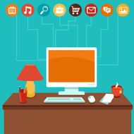 Vector home office