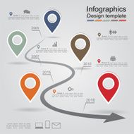 Infographic report template with arrows and icons Vector N17