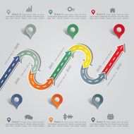 Infographic report template with arrows and icons Vector N18