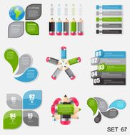 Collection of Infographic Templates for Business Vector Illustration eps10 N3