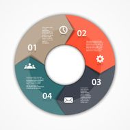 Vector circle arrows infographic diagram 4 options N3