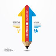 Arrow Pencil Infographic Design Minimal style template N2