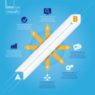 Business Infographic Timeline style with original icons