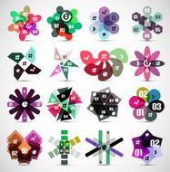 Set of modern option banner templates