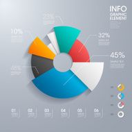 modern vector abstract pie chart infographic elements N8