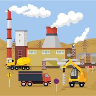 Vector flat factory illustration N2