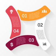Vector circle infographic Template for cycle diagram graph presentation and N66