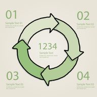 four steps circular vector