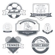 Sport set label template of emblem element for your product