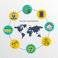 Flat ecology infographic background N5