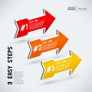 3d Colorful Arrows - Red