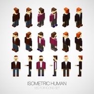 Vector isometric human set N8