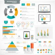 Collection of different business infographics