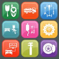 Set of car service icons N13