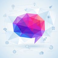 Colorful geometric bubble for speech N3
