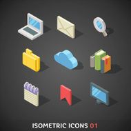 Flat Isometric Icons Set 1