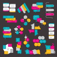 Collections of info graphics flat design diagrams N7