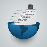 Modern global options infographics template Design elements N2