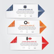 Infographics with paper arrows Vector illustration N5
