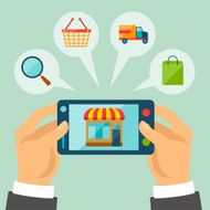 Internet shopping concept illustration N6