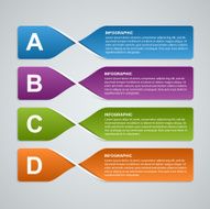 3D abstract paper banners options infographic Design element