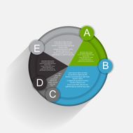 Vector of business pie chart icons
