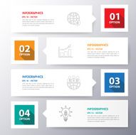 Long Shadow Design clean number banners template graphic or webs N9