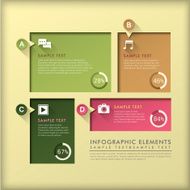 abstract 3d frame infographics