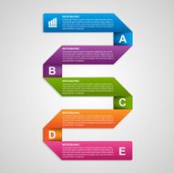 Paper sticker banners options infographic Design element N4