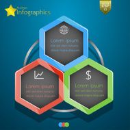 Business s hexagon design Vector illustration