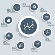 Analysis info graphic design concept dark version