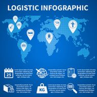Logistic infographic icons N2