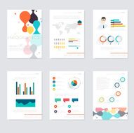 Set of infographics elements in modern flat business style N29