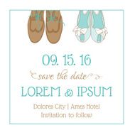 Wedding Invitation Card - with Shoes