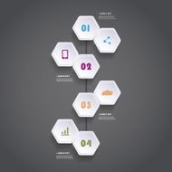 Infographic Concept with Hexagons - Flow Chart Design Timeline N3