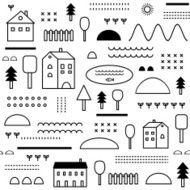 Eco structure Seamless pattern in vector N4