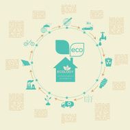Environment ecology infographic elements Environmental risks N82