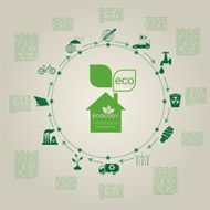 Environment ecology infographic elements Environmental risks N83