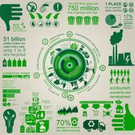 Environment ecology infographic elements Environmental risks N84