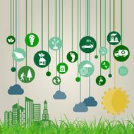 Environment ecology infographic elements Environmental risks N85